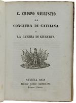 Congiura Di Catilina E La Guerra Di Giugurta