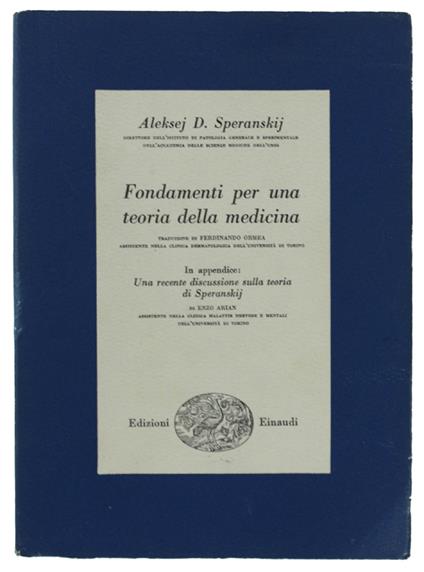 Fondamenti Per Una Teoria Della Medicina [Splendido Volume Intonso] - copertina