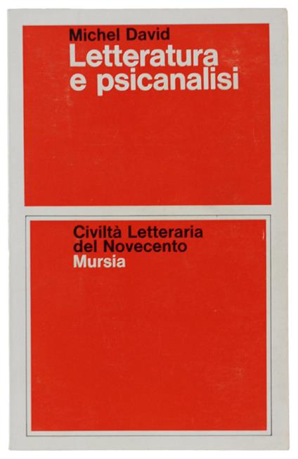 Letteratura E Psicanalisi - Michel David - copertina