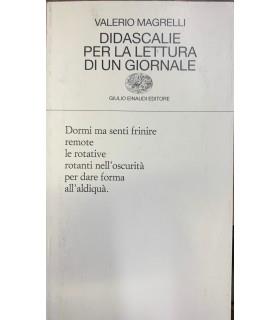 Didascalie per la lettura di un giornale - Valerio Magrelli - copertina