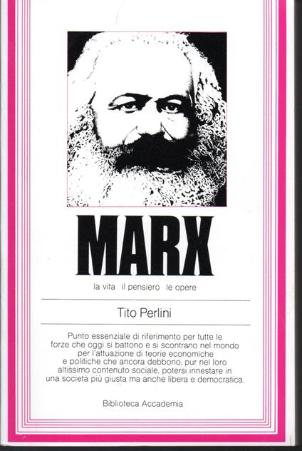 Marx La vita il pensiero le opere - Tito Perlini - copertina