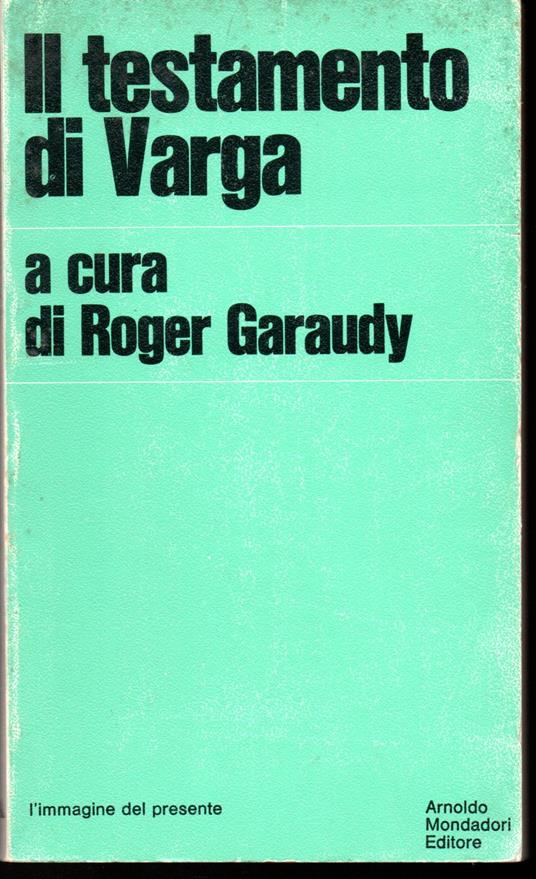 Il testamento di Varga - copertina