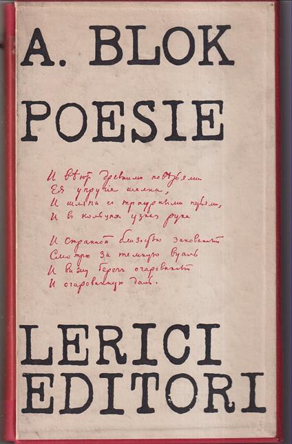 Poesie Studio introduttivo, traduzione, note al testo e commento, bibliografia a cura di Angelo M. Ripellino - Aleksandr Blok - copertina