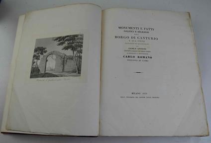 Monumenti e fatti politici e religiosi del borgo di Canturio e sua pieve… - Carlo Annoni - copertina