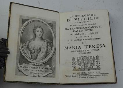 Le Georgiche… volgarizzate In versi endecasillabi sdruccioli da Francesco Cantuti Castelvetri… - Virgilio - copertina