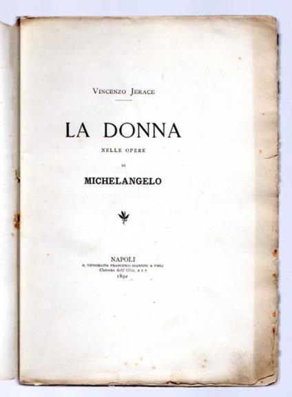 donna nelle opere di Michelangelo - Vincenzo Gerace - copertina