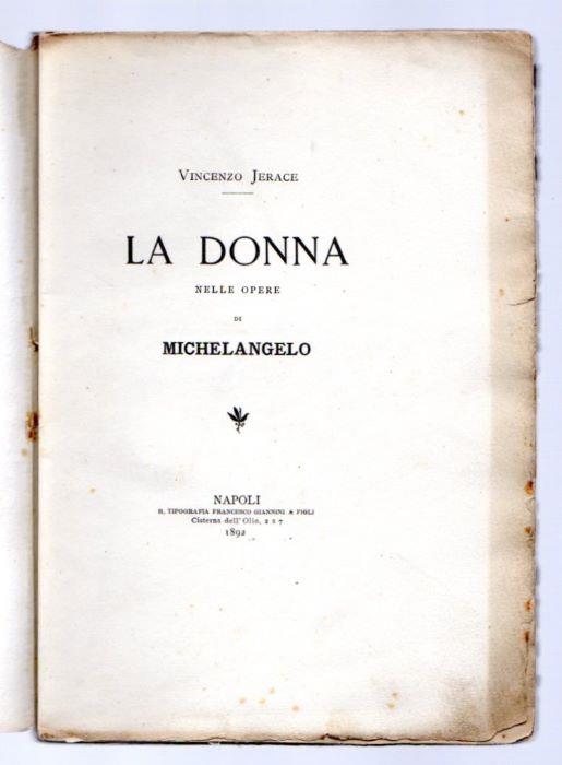 donna nelle opere di Michelangelo - Vincenzo Gerace - copertina