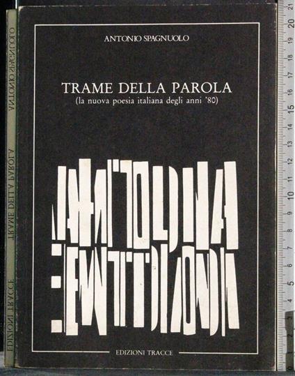 Trame della parola - Antonio Spagnuolo - copertina