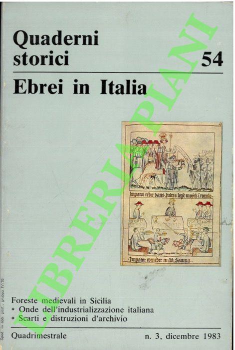 Quaderni Storici. Ebrei in Italia - Sofia Boesch Gajano - copertina