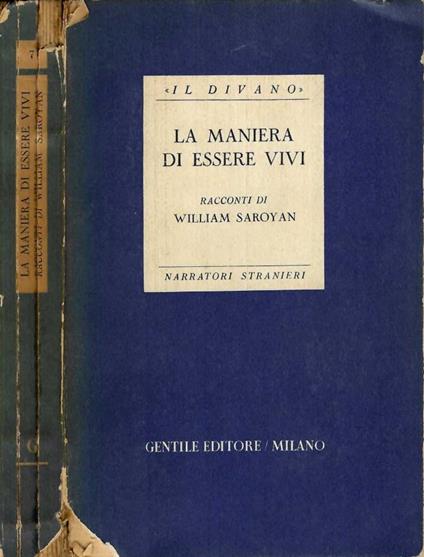 La maniera di essere vivi - William Saroyan - copertina