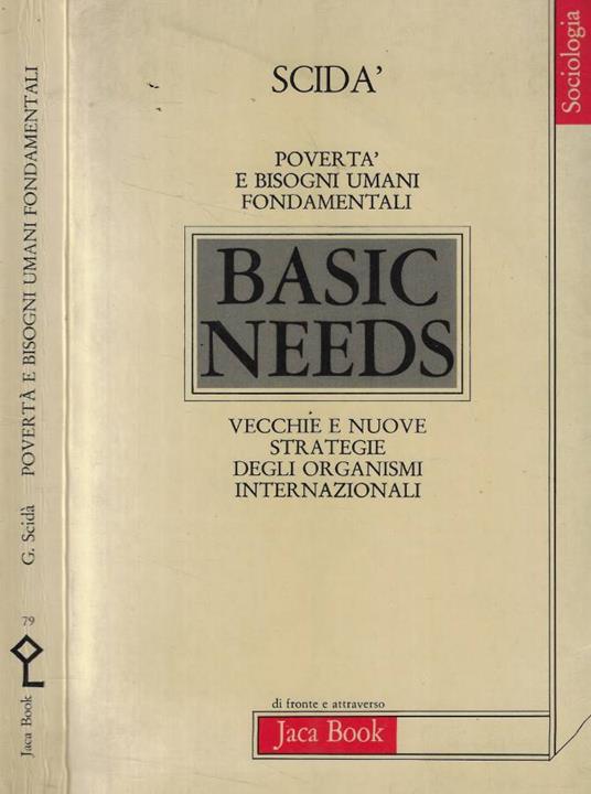 Povertà e bisogni umani fondamentali - Giuseppe Scidà - copertina