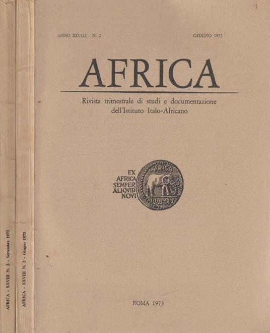 Africa anno XXVIII n 2,3 1973 - Teobaldo Filesi - copertina