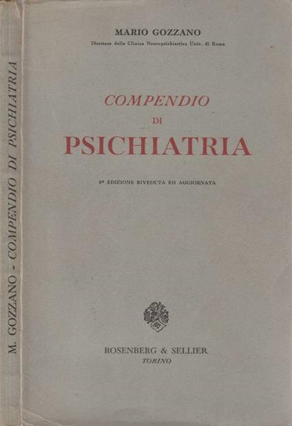 Compendio di psichiatria - Mario Gozzano - copertina