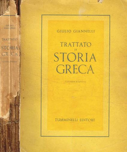 Trattato di storia greca - Giulio Giannelli - copertina