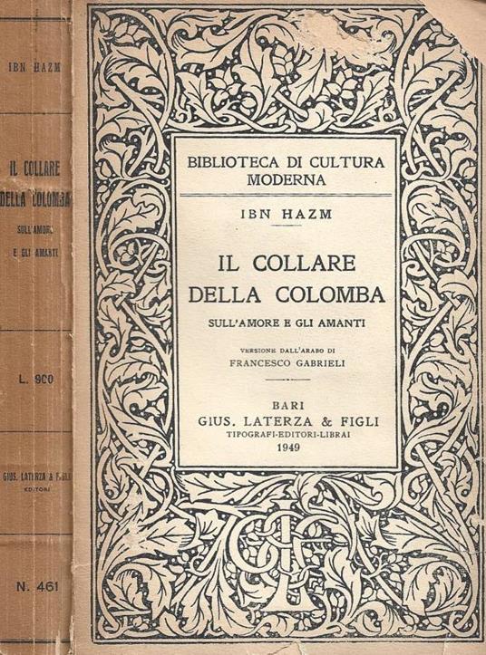 Il collare della colomba - Ibn Hazm - copertina