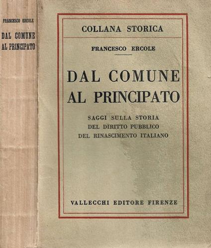 Dal comune al principato - Francesco Ercole - copertina