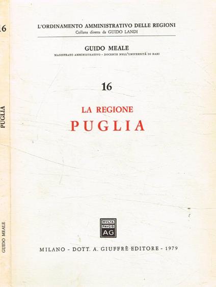 La Regione Puglia - Guido Meale - copertina