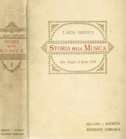 Storia della musica vol.I - Enrico Magni Dufflocq - copertina