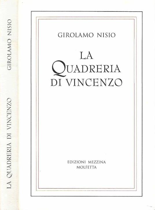 La quadreria di Vincenzo (Autografo) - Girolamo Nisio - copertina