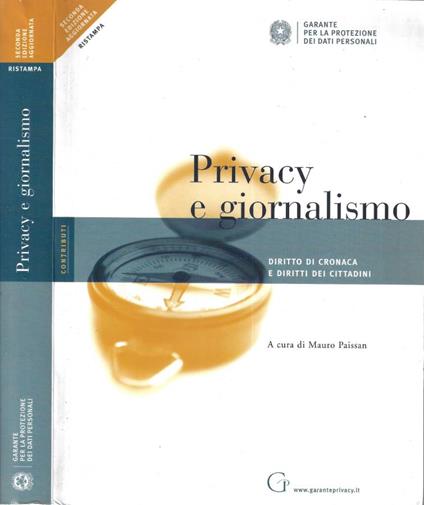 Privacy e giornalismo - Mauro Paissan - copertina