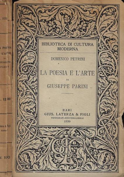 La poesia e l'arte di Giuseppe Parini - Domenico Petrini - copertina