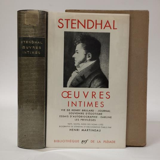 Oeuvres intimes - Stendhal - copertina