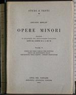 Opere minori Vol 5