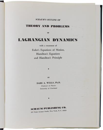 Schaum's Outline of  THEORY AND PROBLEMS OF DIFFERENTIAL EQUATIONS  [inglese, come nuovo] - Ayres Frank. - Schaum Publishing Co., - 1952 - copertina