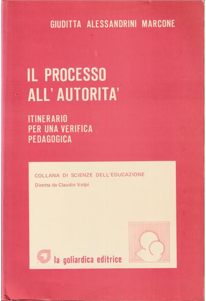 Il processo all'autorità Itinerario per una verifica pedagogica - copertina