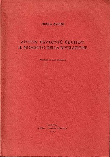 Anton Pavlovic Cechov: il momento della rivelazione - copertina