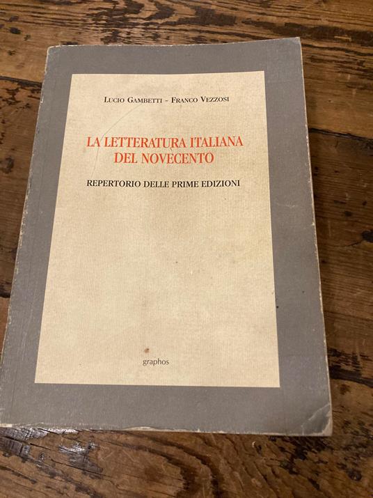 letteratura italiana del Novecento. Repertorio delle prime edizioni - copertina