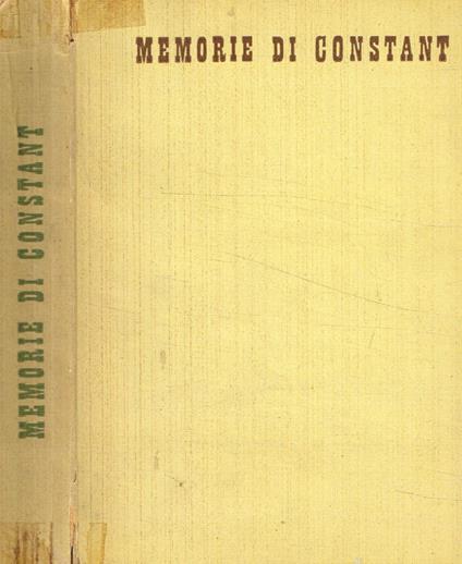 Memorie di constant - Constant - copertina