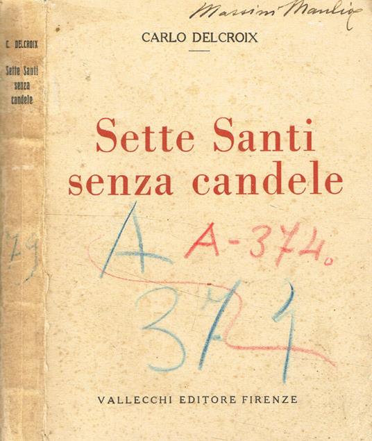 Sette santi senza candele - Carlo Delcroix - copertina