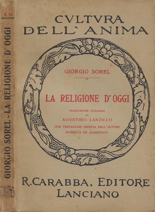 La religione d'oggi - Giorgio Sorel - copertina