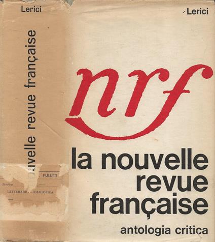 La Nouvelle Revue Francaise - copertina