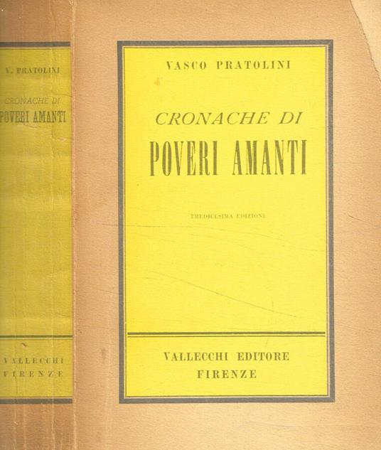 Cronache di poveri amanti - Vasco Pratolini - copertina