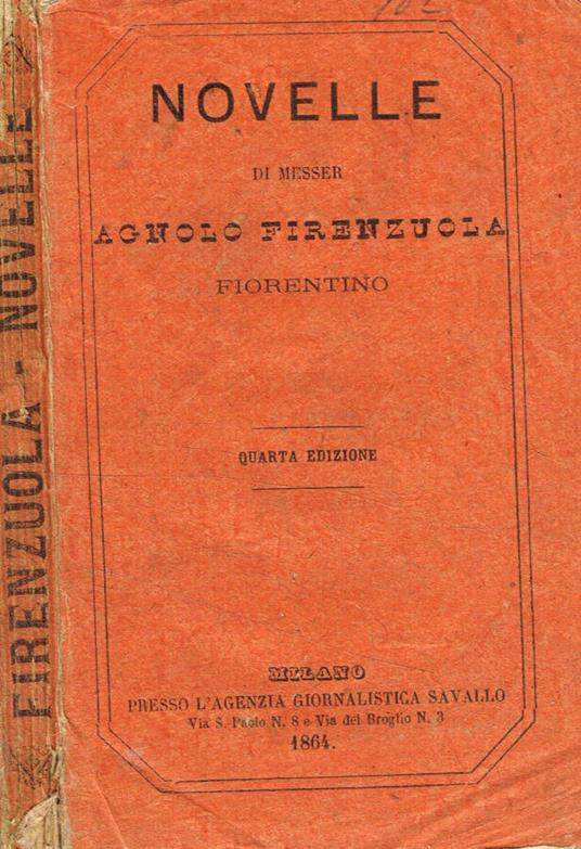 Novelle - Agnolo Firenzuola - copertina