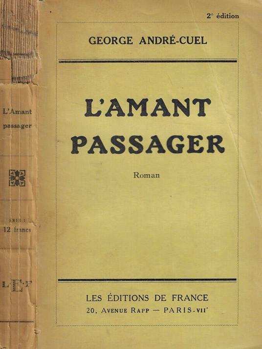 L' amant passager - copertina