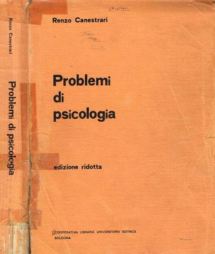 Problemi di psicologia - Renzo Canestrari - copertina