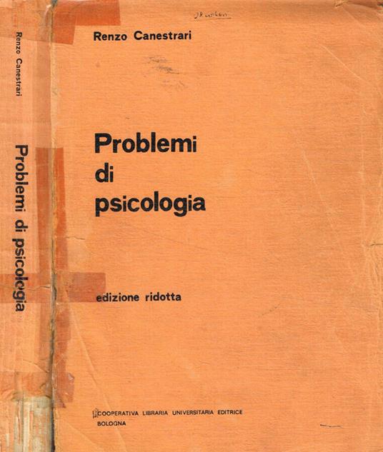 Problemi di psicologia - Renzo Canestrari - copertina