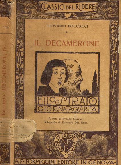 Il decamerone - Giovanni Boccaccio - copertina