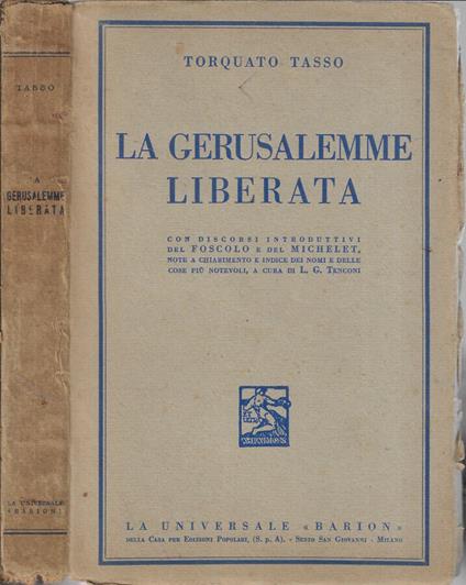 La Gerusalemme liberata - Torquato Tasso - copertina