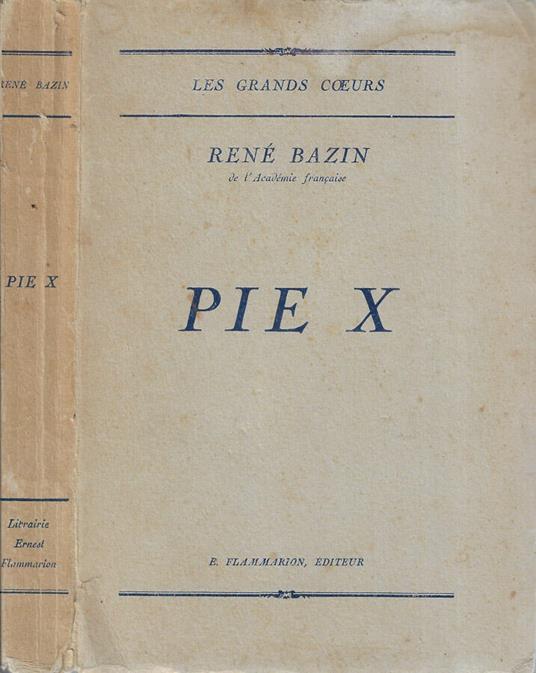 Pie X - René Bazin - copertina