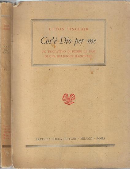 Cos'è Dio per me - Upton Sinclair - copertina