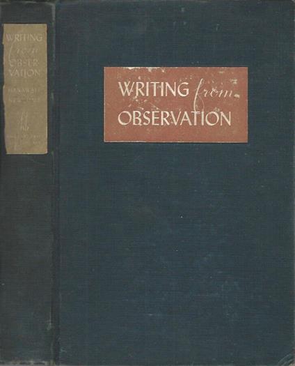 Writing from Observation - copertina