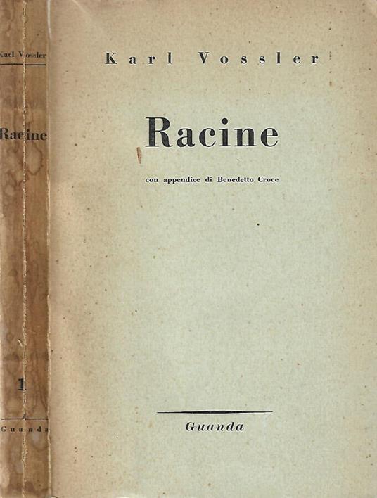 Racine - Karl Vossler - copertina