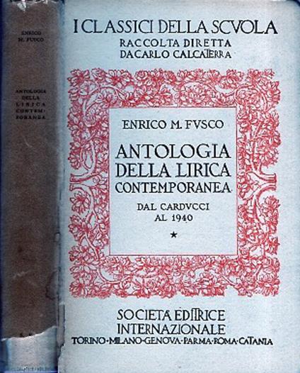 Antologia della lirica contemporanea - Enrico M. Fusco - copertina
