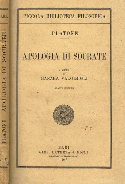 Apologia di Socrate - Platone - copertina