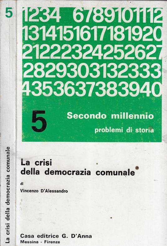 La crisi della democrazia comunale - Vincenzo D'Alessandro - copertina
