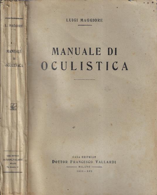 Manuale di oculistica - Luigi Maggiore - copertina